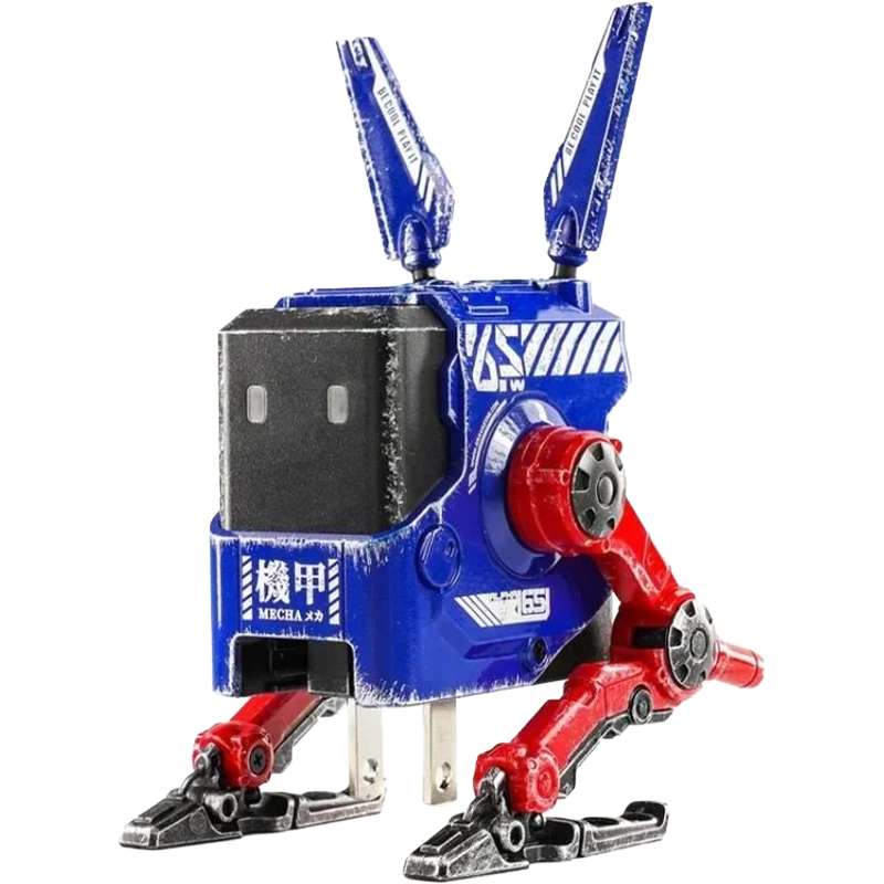 Alpha65 GaN 65W Wall Charger War Damaged Blaze Blue