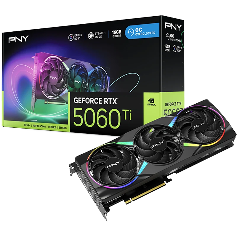 PNY RTX 5060 Ti 16GB EPIC-X RGB OC Triple Fan
