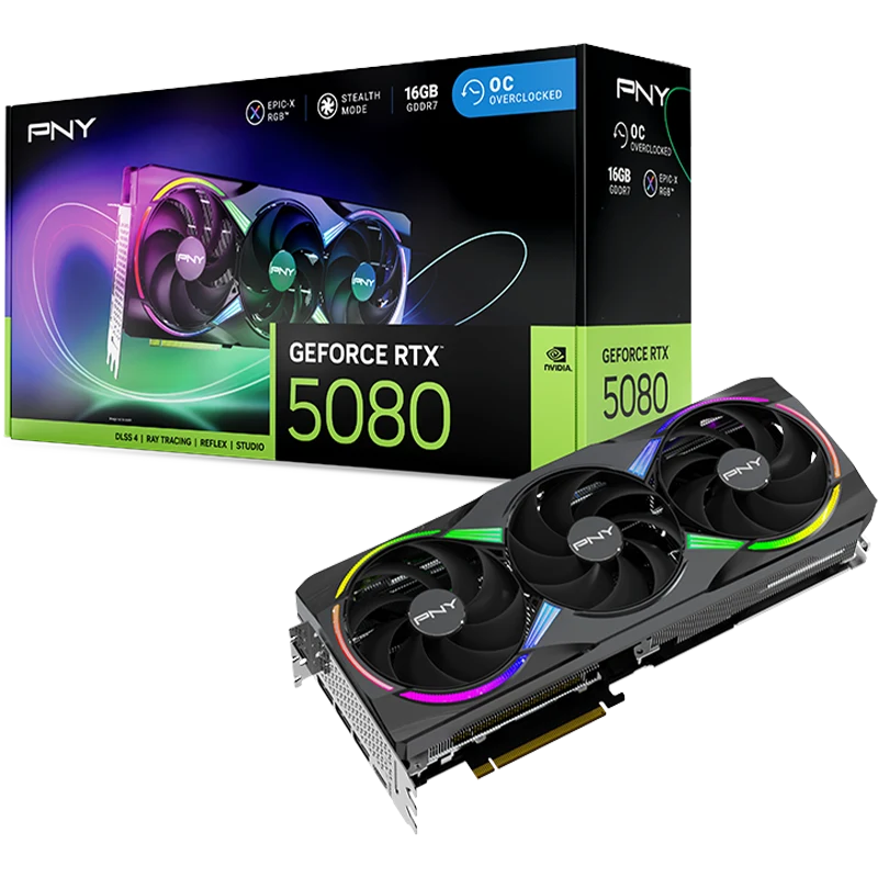 PNY RTX™ 5080 ARGB EPIC-X RGB™ OC Triple Fan