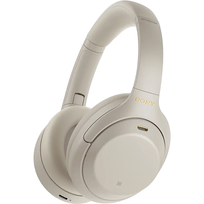 Premium Wireless Noise Canceling Headphones-Silver