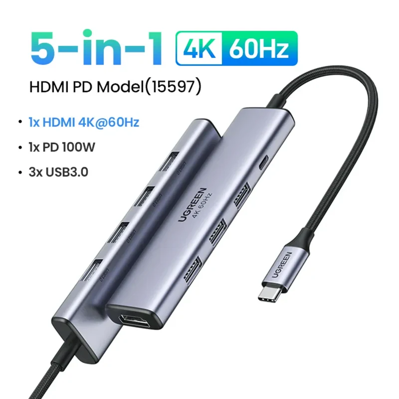 UGREEN USB-C 5 IN 1 4K60Hz