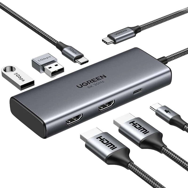 UGREEN Type-C 6 IN 1 Docking Station 8K