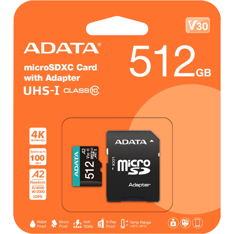 Premier Pro microSDXC UHS-I U3 C10-V30S 512GB