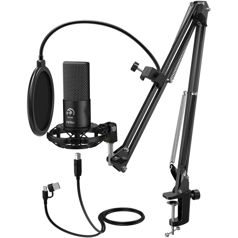 FIFINE T669 USB Microphone Bundle with Arm Stand